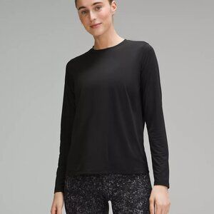 Lululemon, Ultralight Hip-Length Long-Sleeve Shirt, Black, Size 12